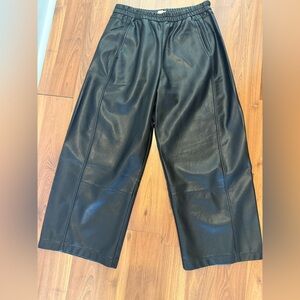 Anthropologie Pilcro Faux Leather Barrel Pants Sz. Small